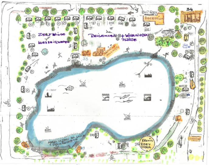 Zeichnung vom Freyzeit-Campingpark
